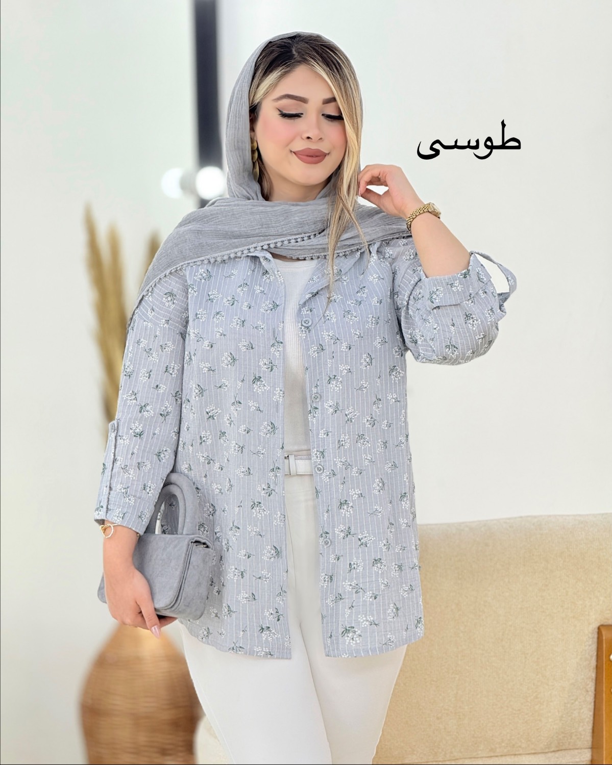 شومیز انگور پاگون‌دار کد i364