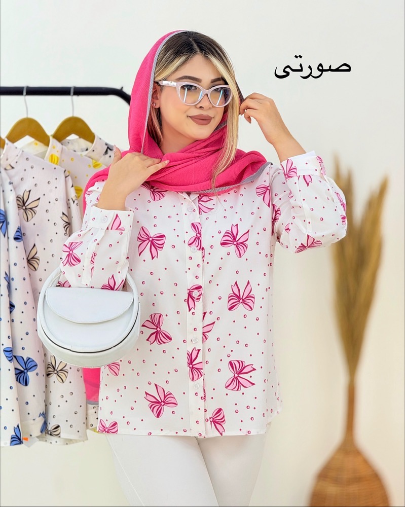 شومیز پاپیون ینزی چاپی کد i347