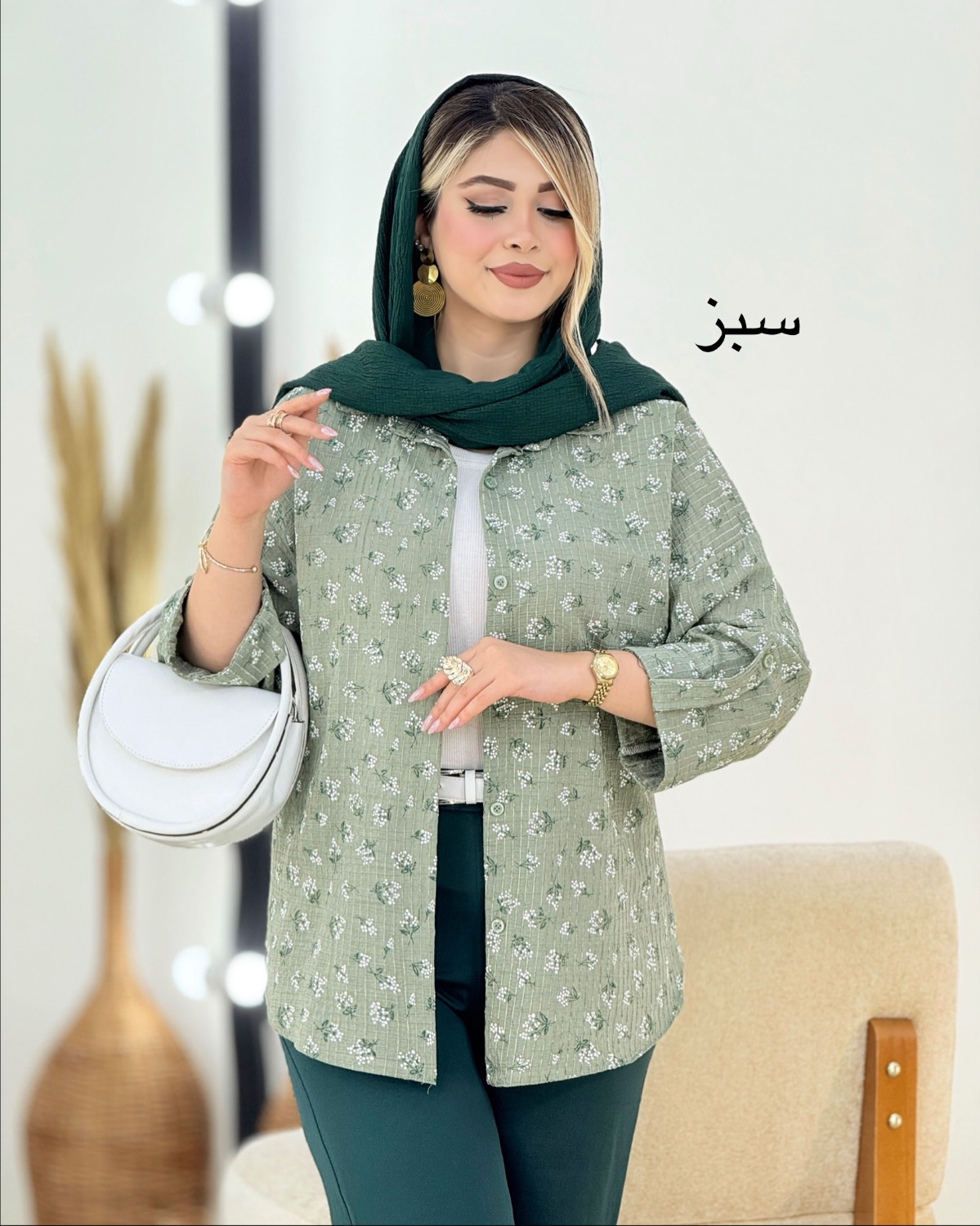 شومیز انگور پاگون‌دار کد i364