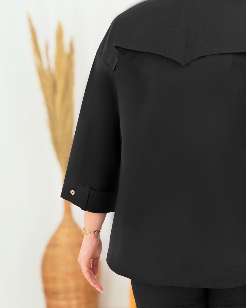 شومیز شنل‌دار لینن کد i348