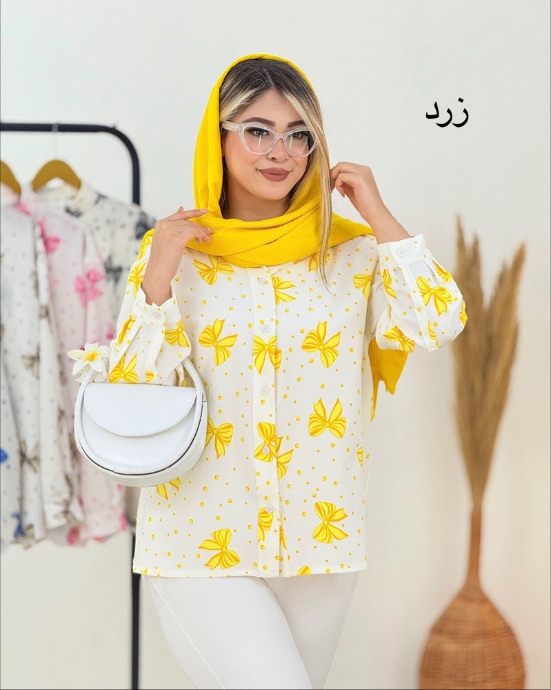 شومیز پاپیون ینزی چاپی کد i347