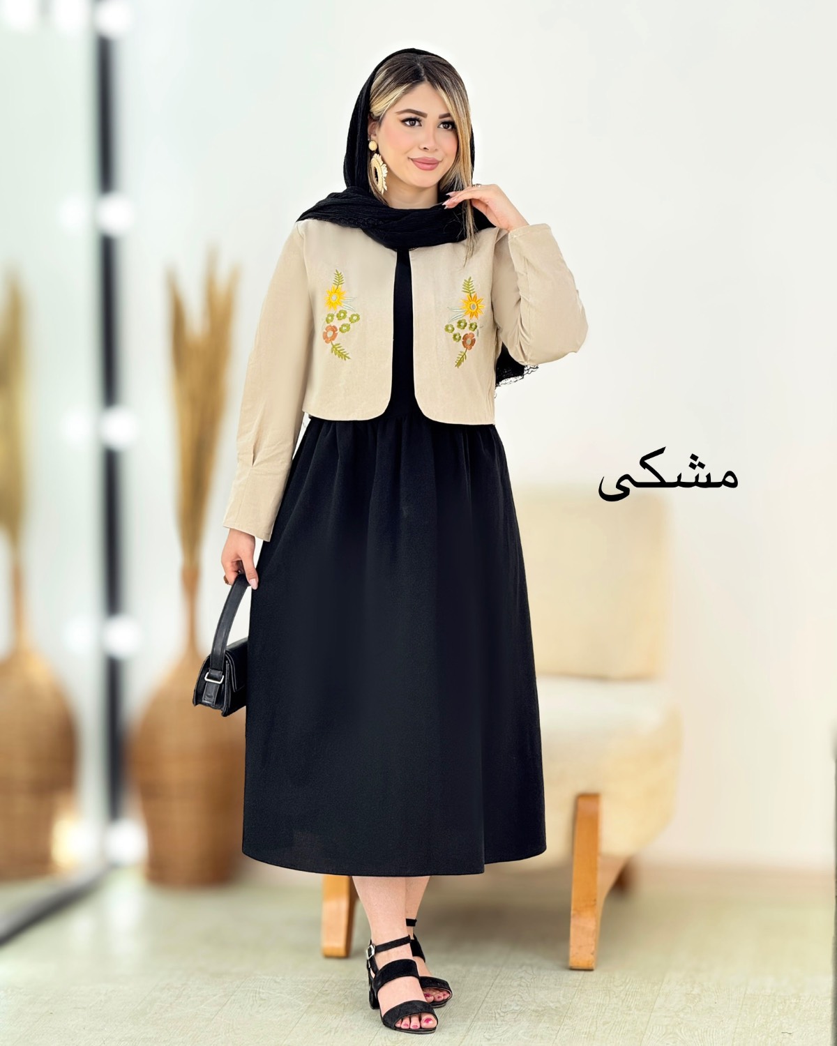 کت سارافون گلدوزی لینن کد i362