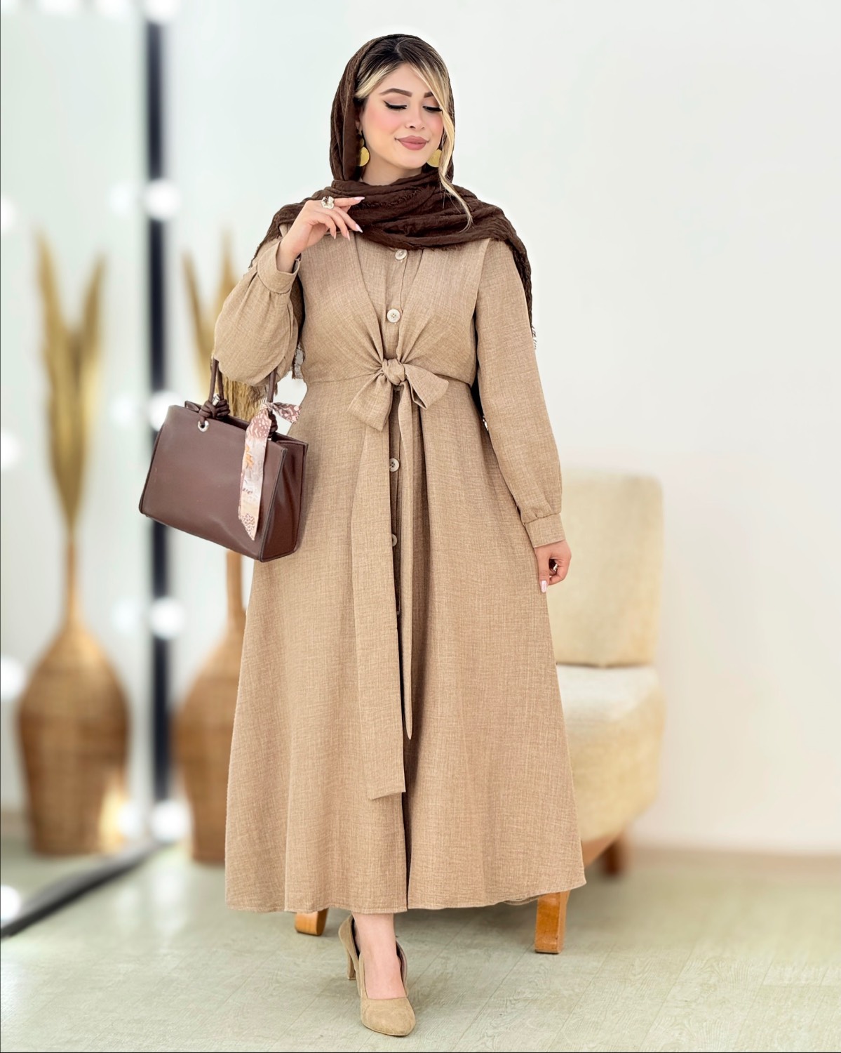 پیراهن شانتون مچ‌دار کد i385