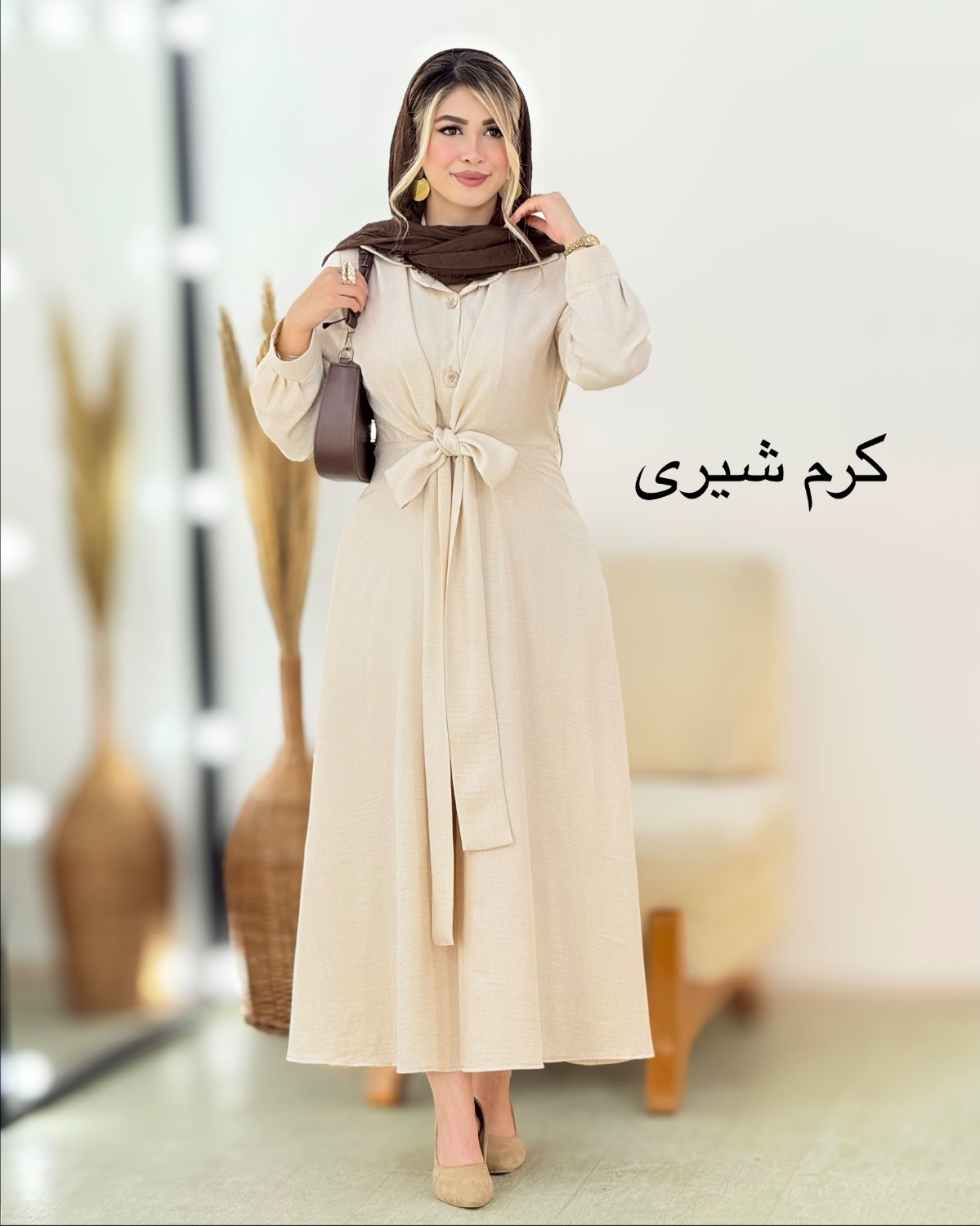 پیراهن شانتون مچ‌دار کد i385