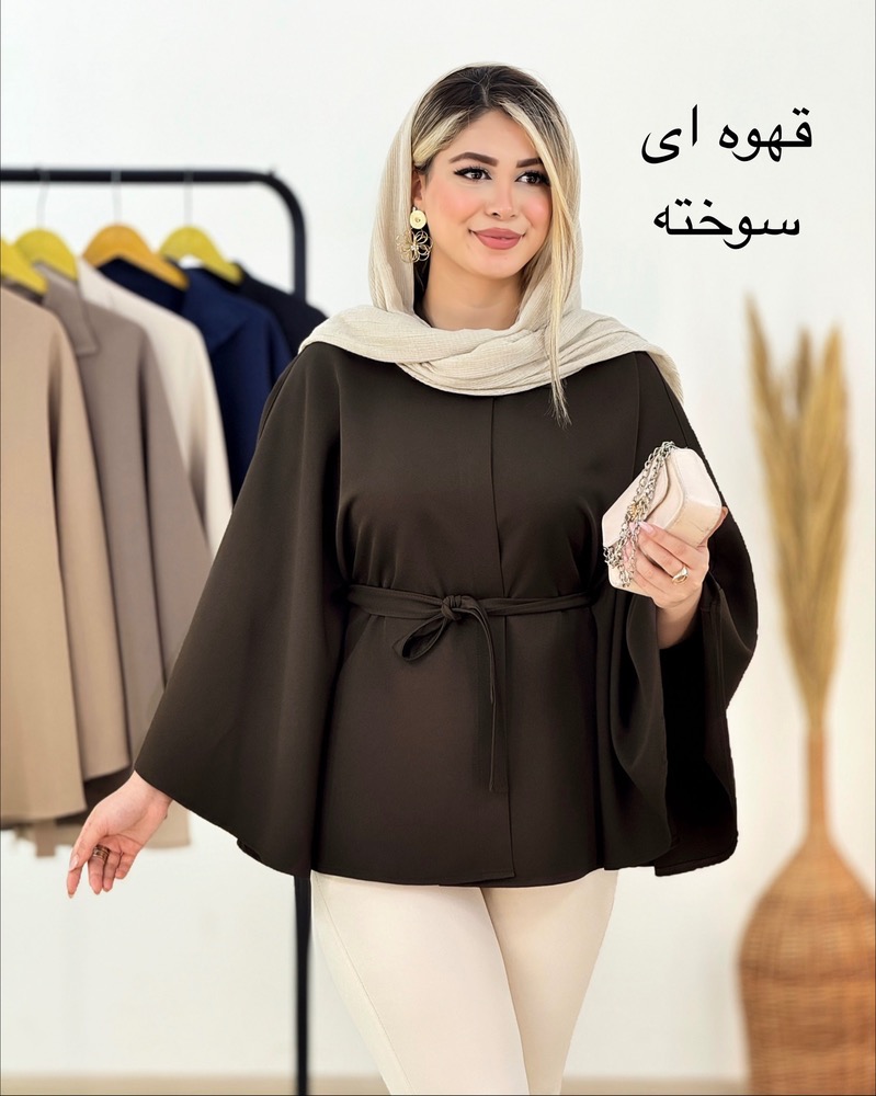 مانتو پانچ مازراتی آستین خفاشی کد i090