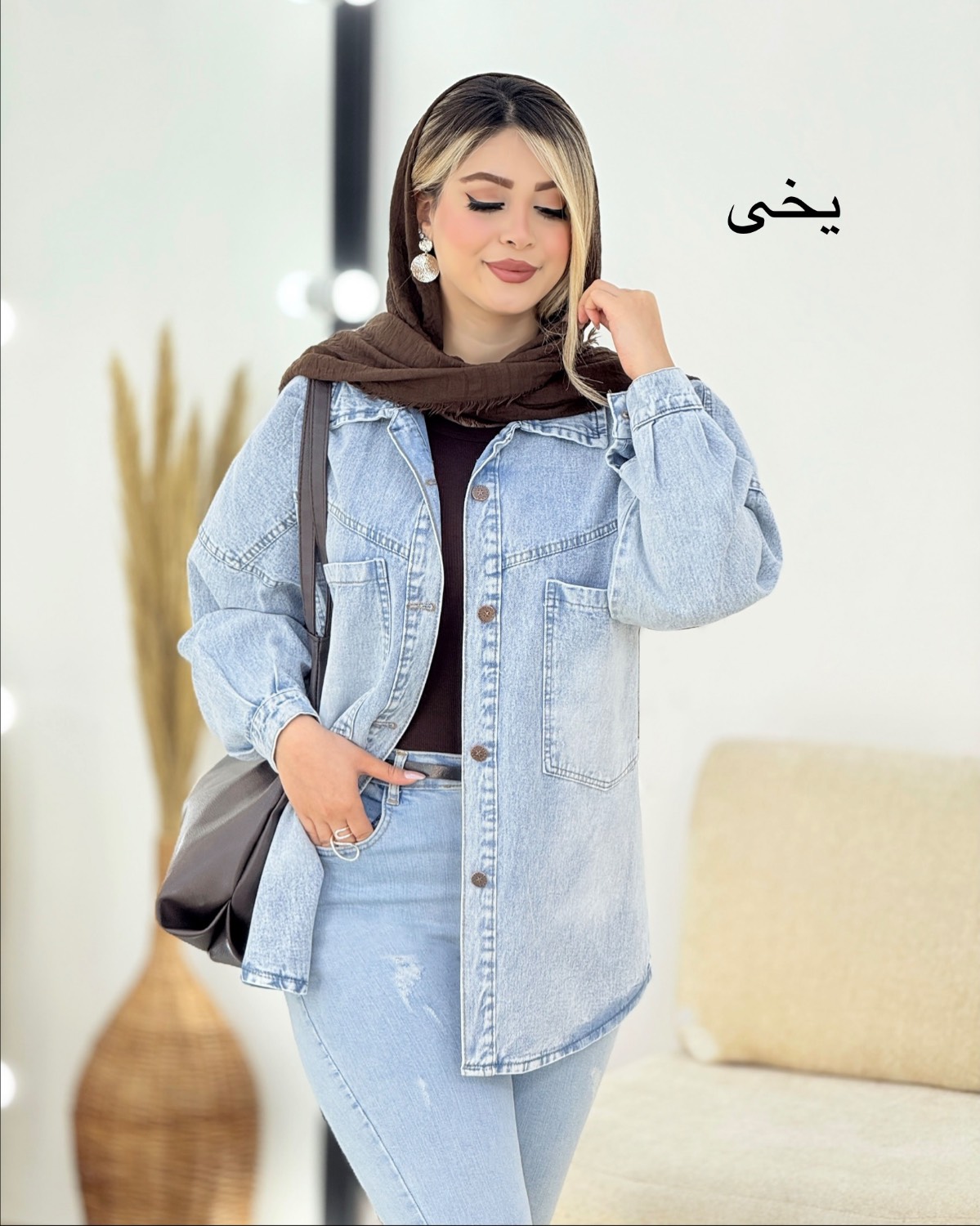 مانتو جین جلو جیب کد i337
