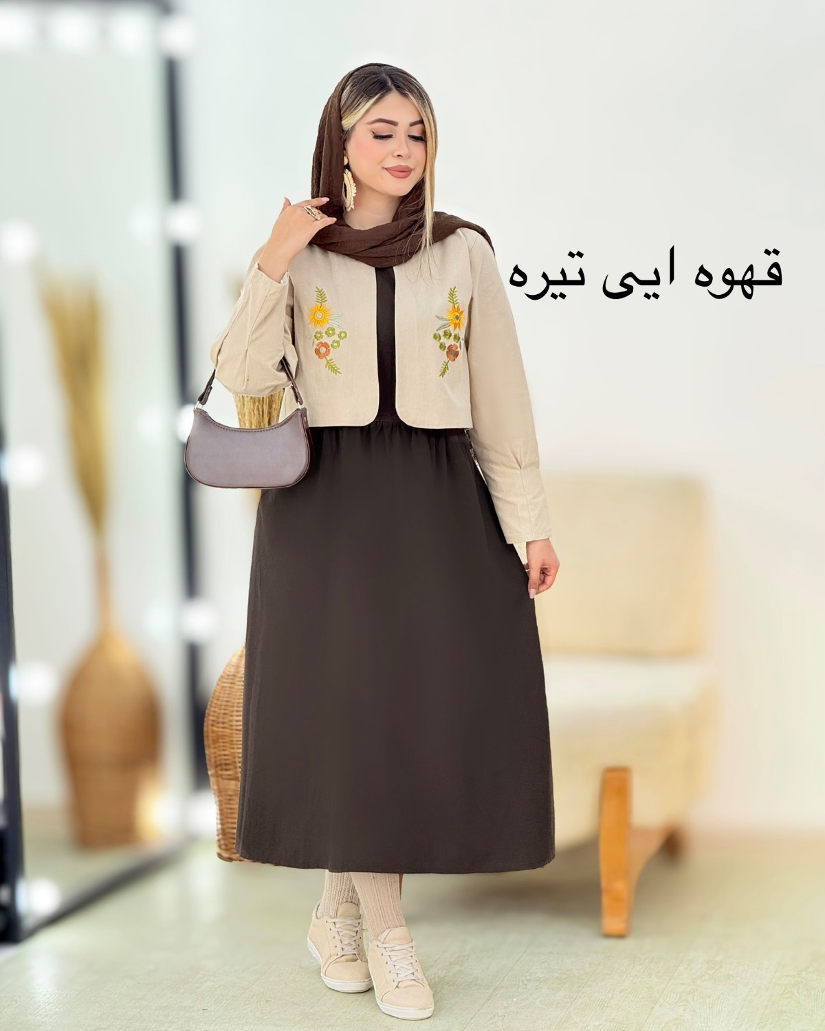 کت سارافون گلدوزی لینن کد i362