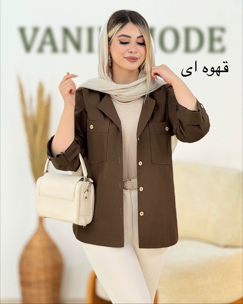 شومیز شنل‌دار لینن کد i348