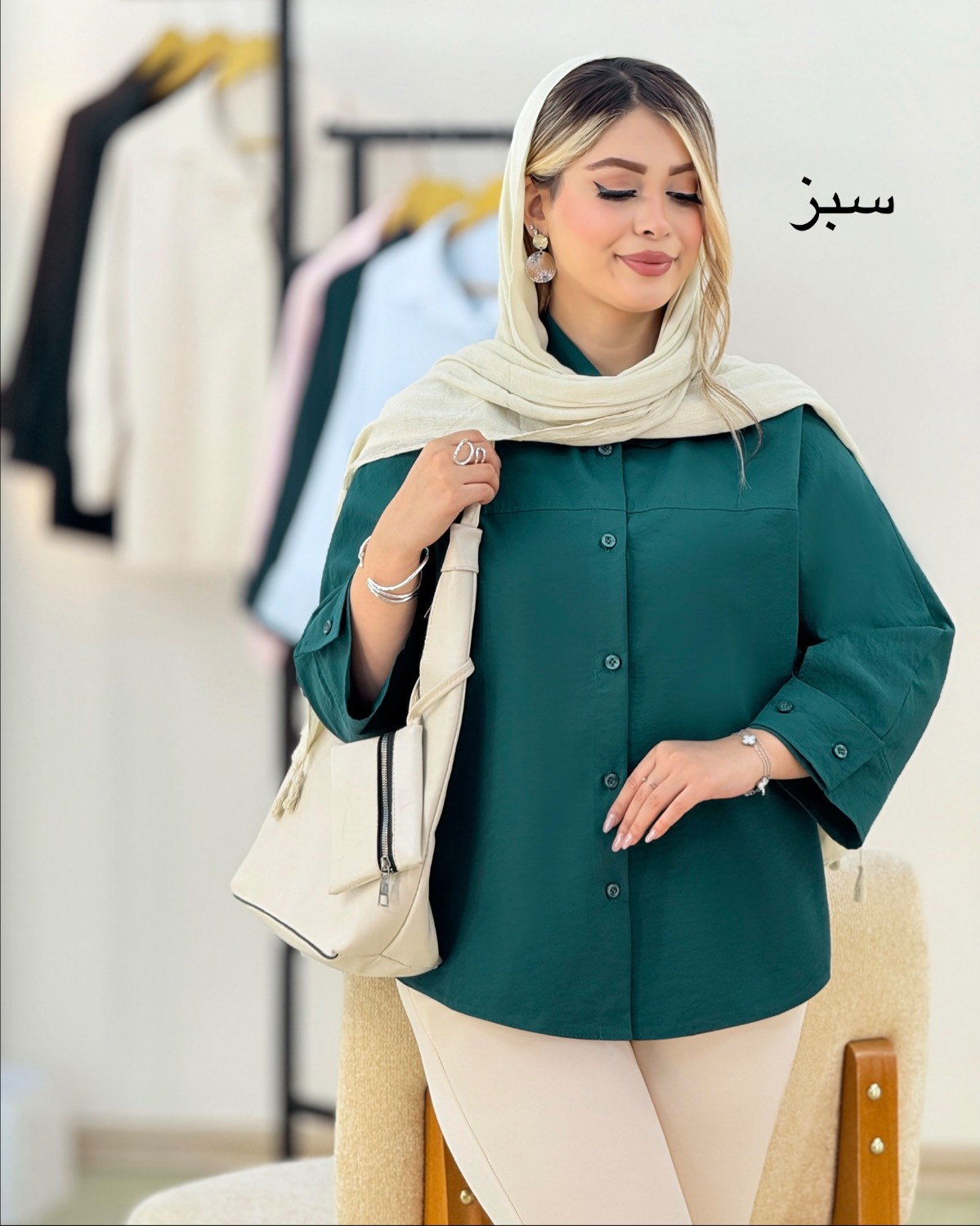 شومیز یقه مردانه سیلک کد i365