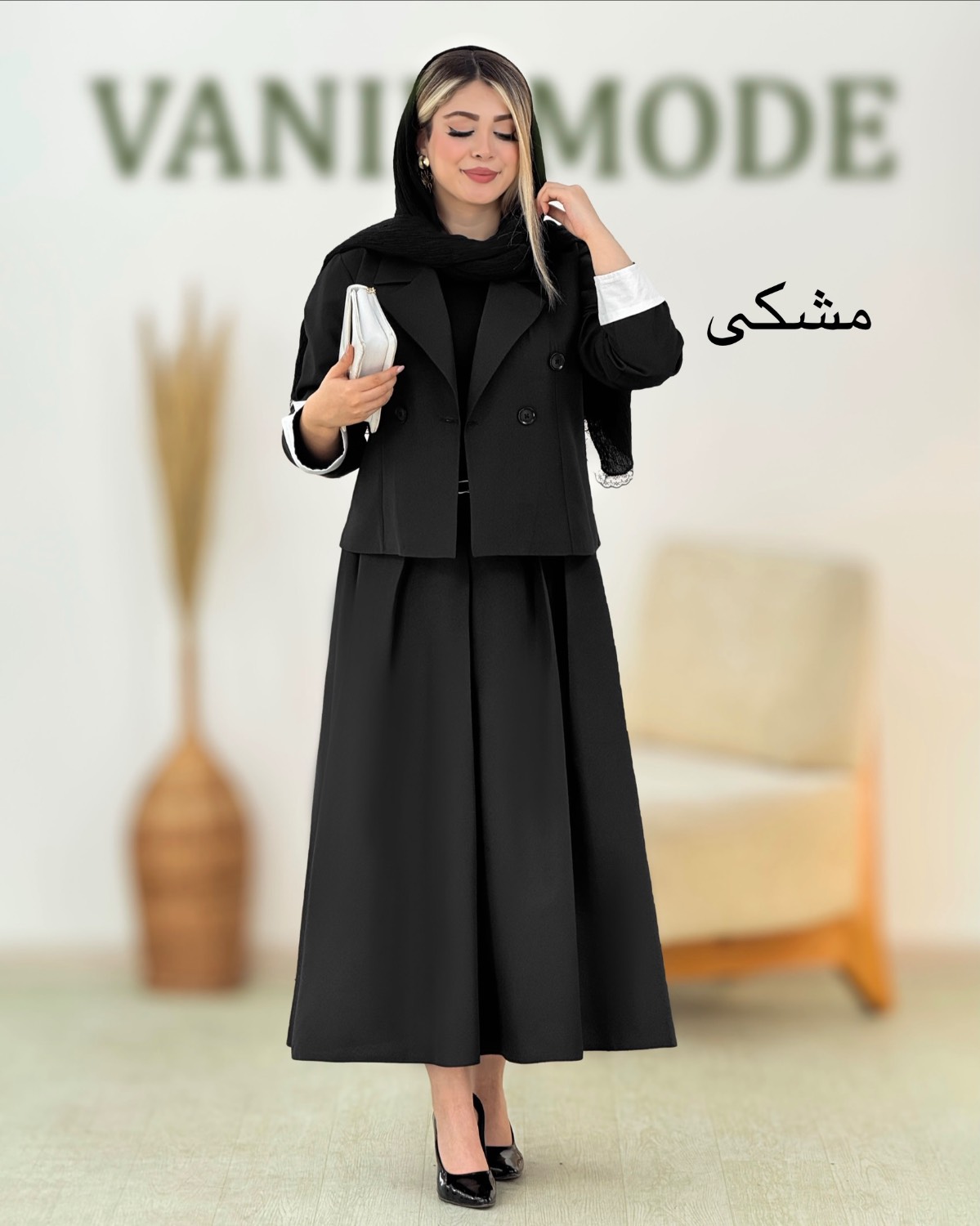 کت و دامن پرشیا مچ سفید کد i309