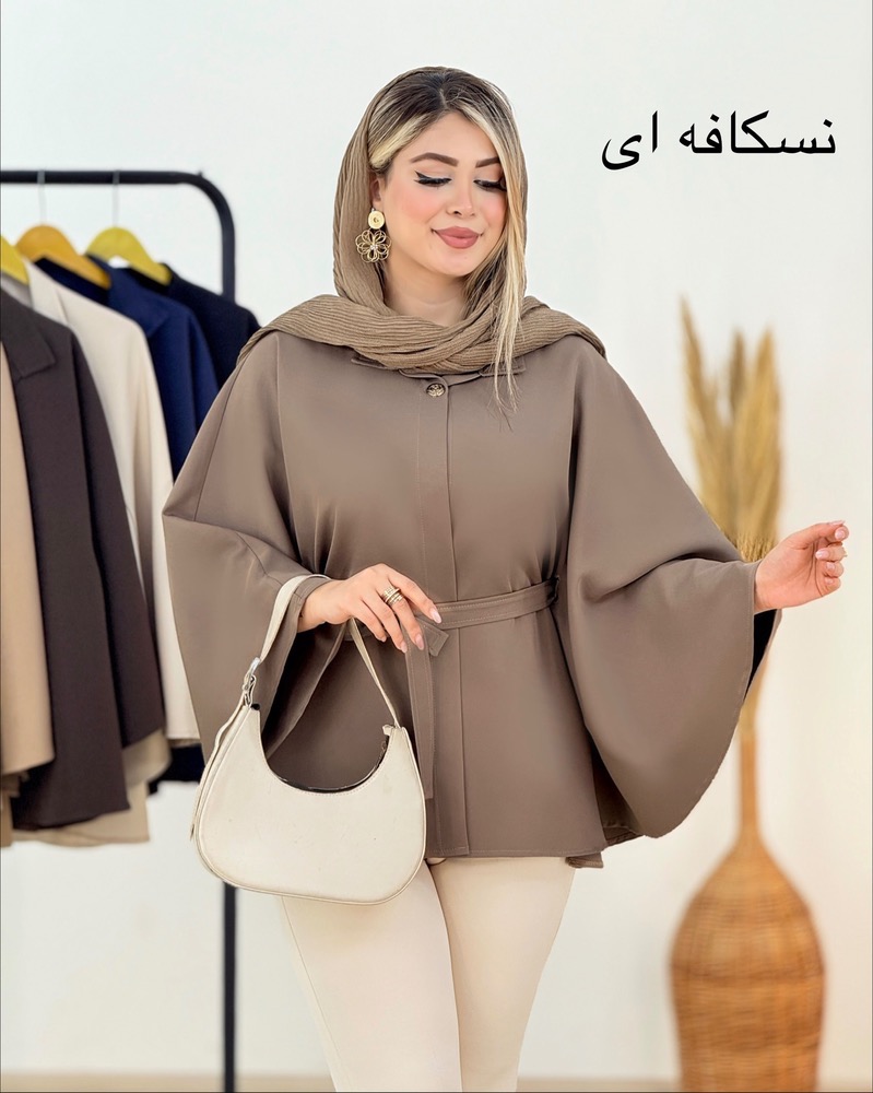 مانتو پانچ مازراتی آستین خفاشی کد i090