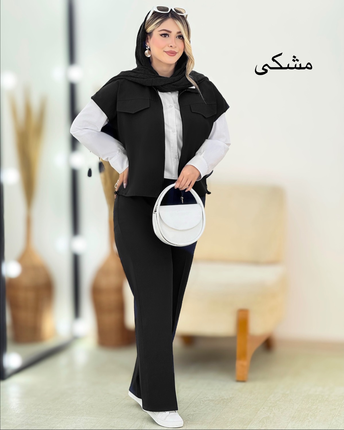 ست شومیز، وست و شلوار فری‌سایز کد i384