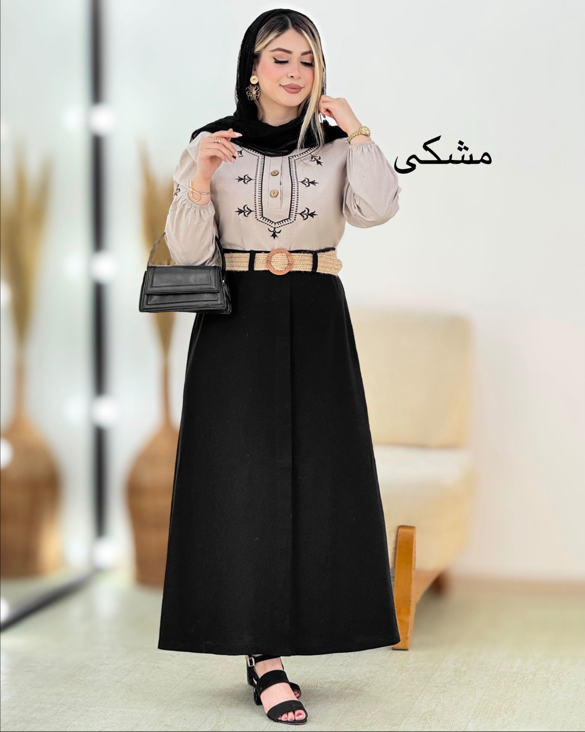 ست شومیز و دامن گلدوزی لینن کد i363