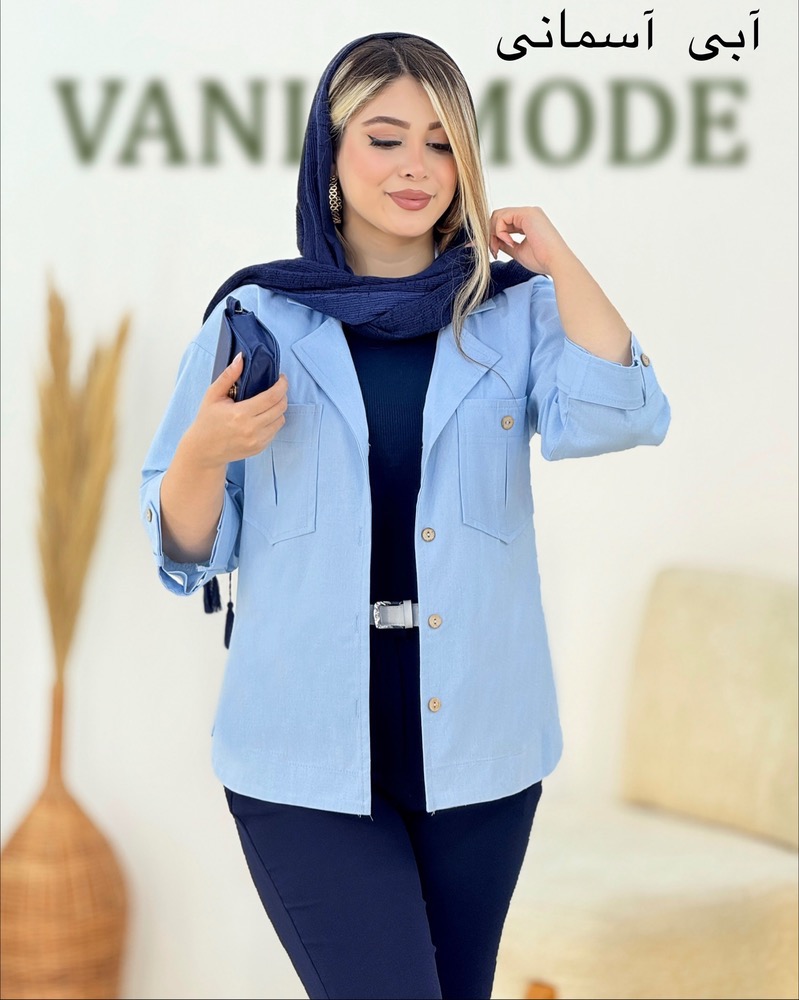 شومیز شنل‌دار لینن کد i348