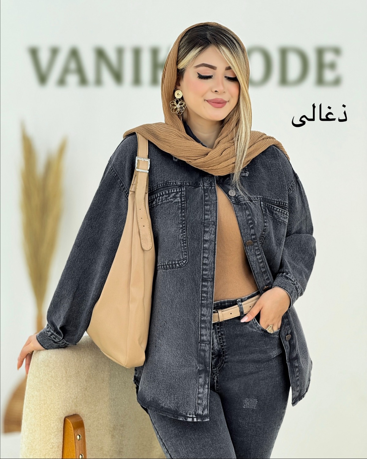 مانتو جین جیب هلالی کد i336
