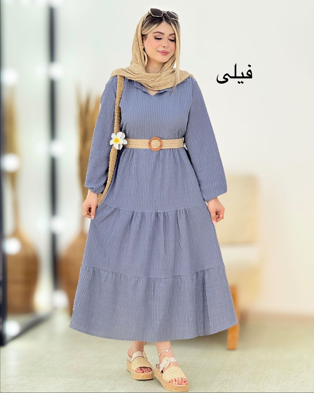 پیراهن طبقه‌ای چین‌دار کد i484