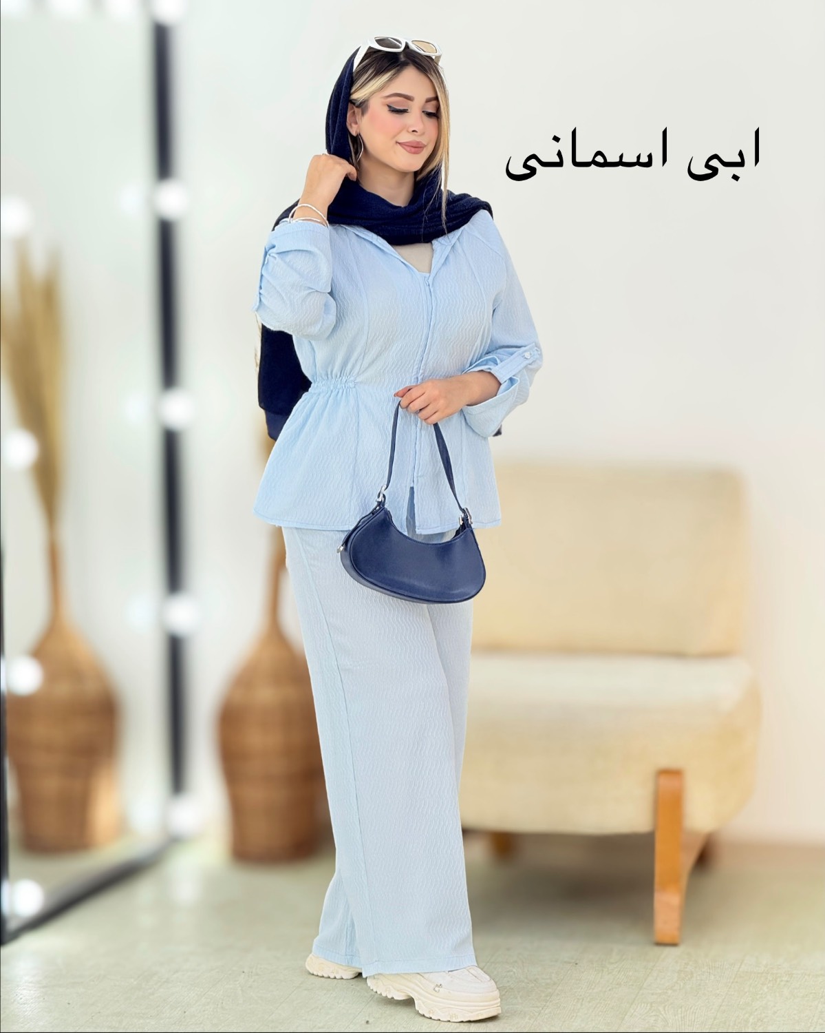 ست شومیز شلوار کمر کش ینزی کد i489