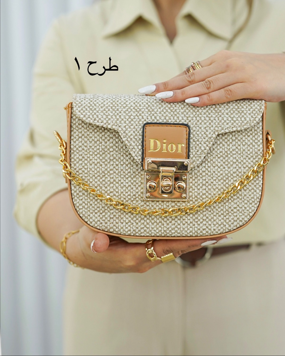 کیف چرم بندی طرح Dior کد i559