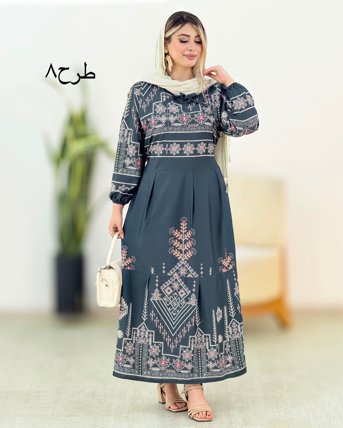 پیراهن ساحلی چاپی بوگاتی کد i439