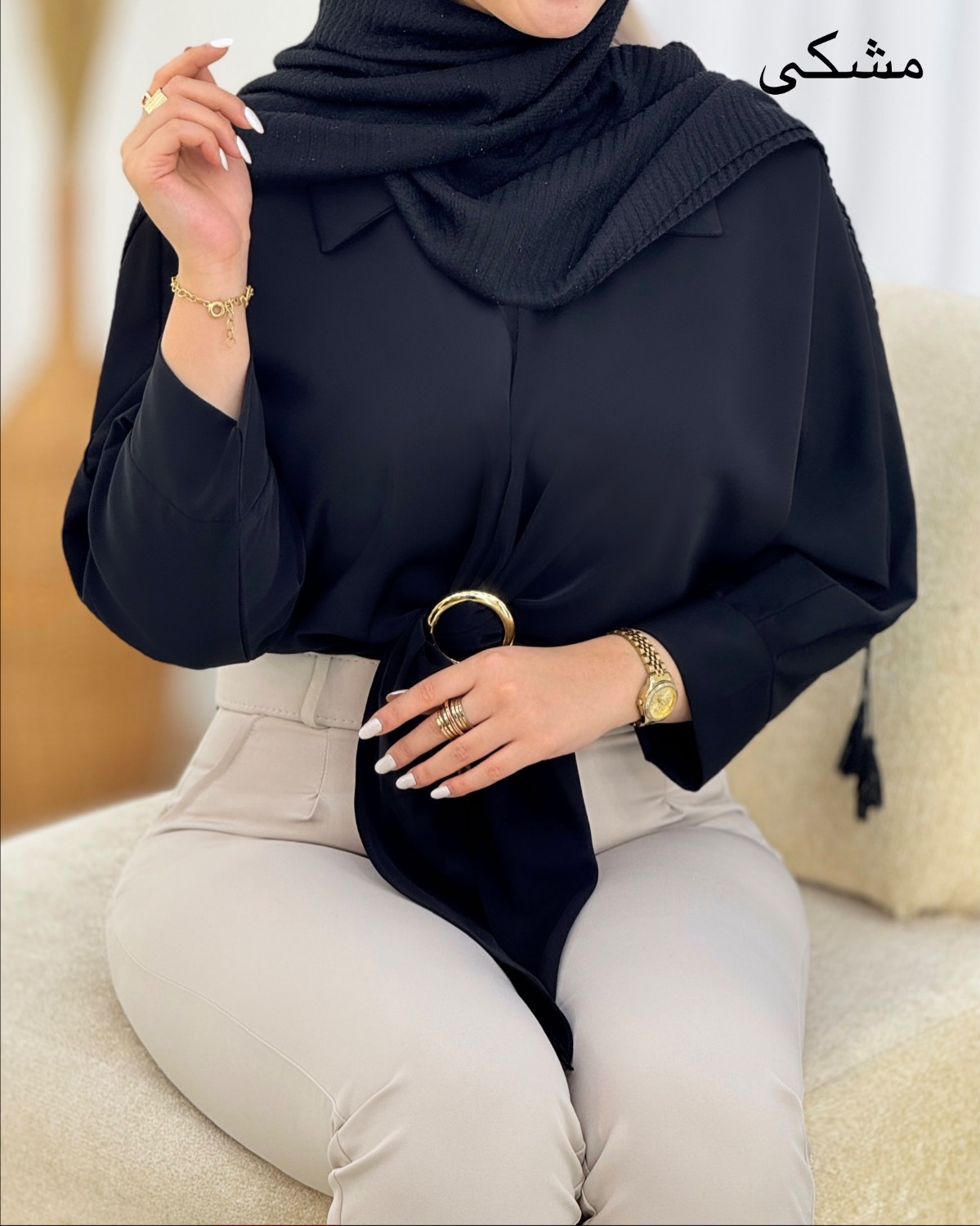 شومیز الیزه گره‌ای تابستانی کد i645