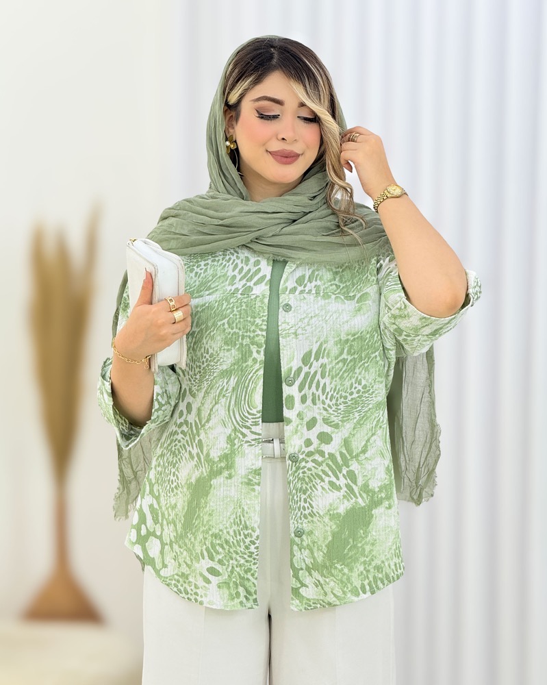 شومیز کاملس طرح پلنگی کد i557