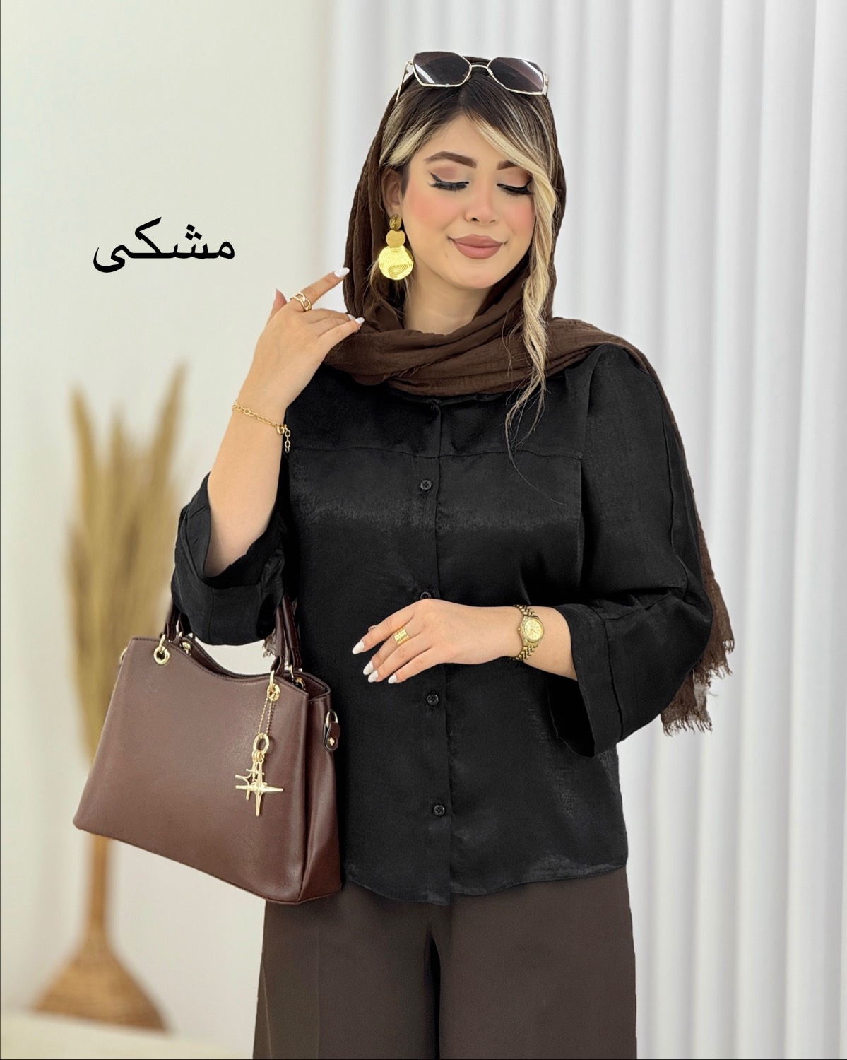 شومیز پیلی‌دار کوپرا کد i611