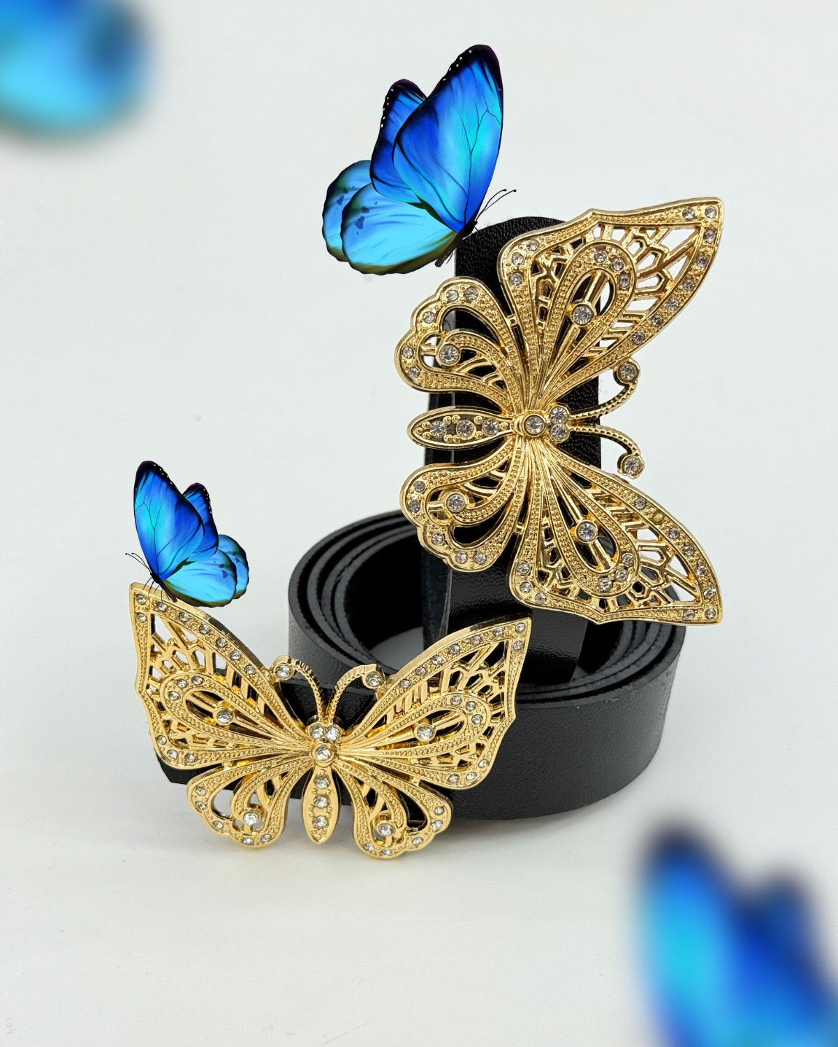 کمربند چرم 2.5 سانتی پروانه کد i601
