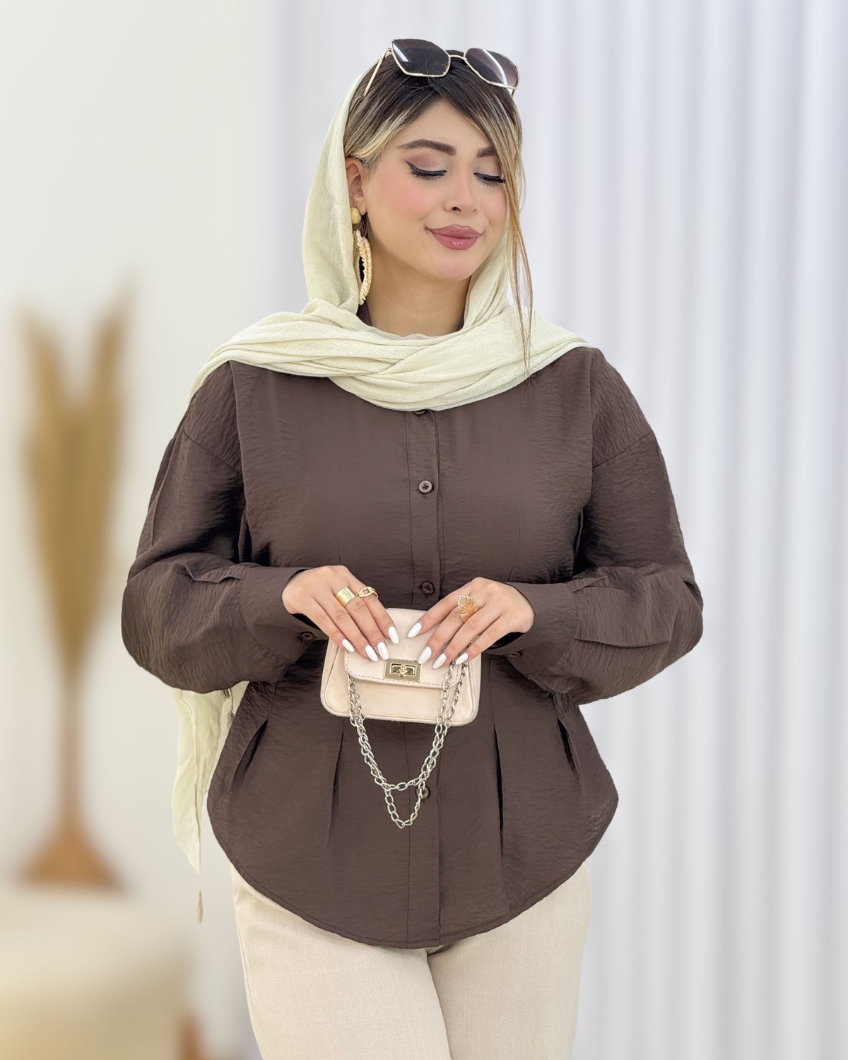 شومیز لیندا عروسکی کمرکش کد i616