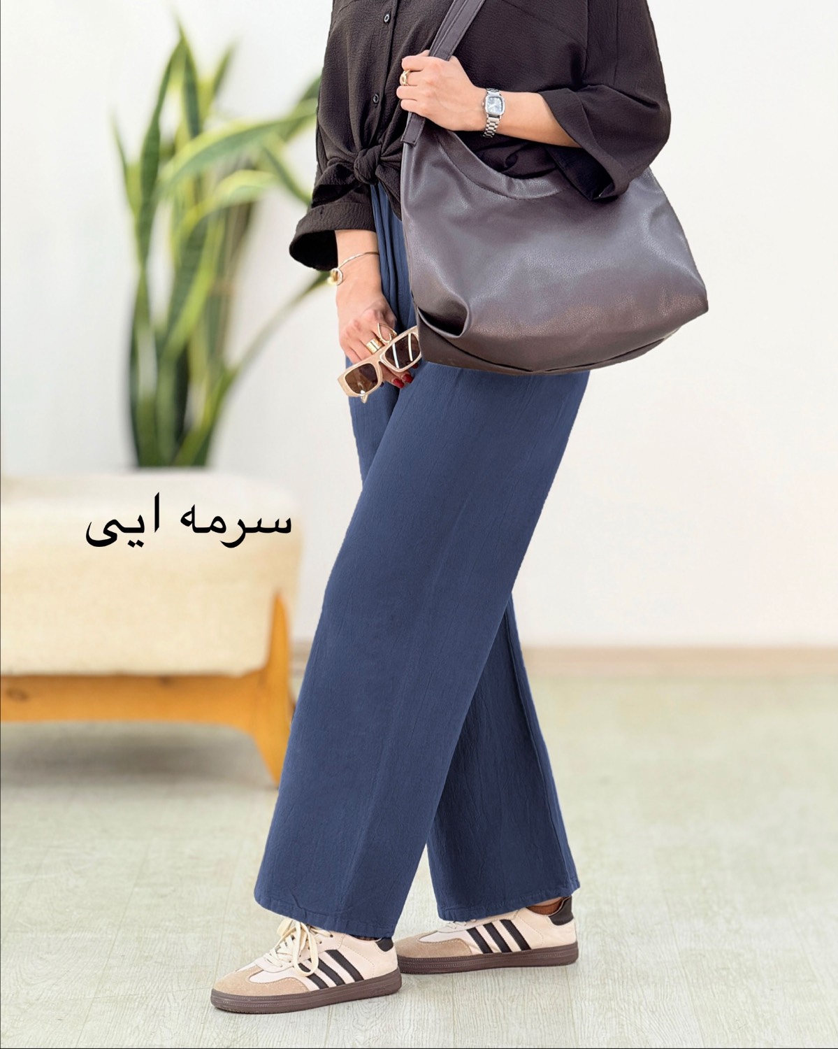 شلوار بگ لینن زنانه کد i374