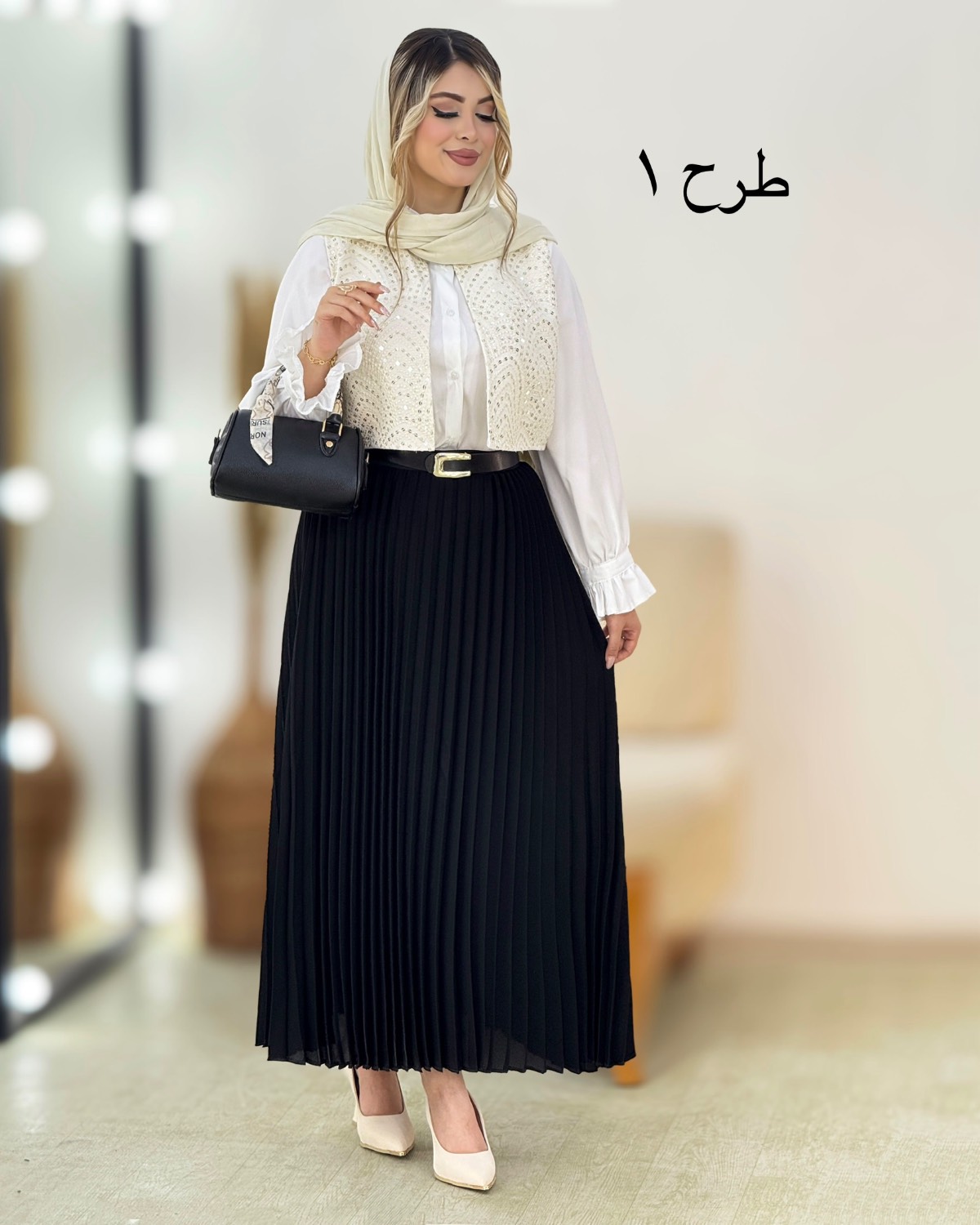 ست جلیقه و دامن سنتی کد i386