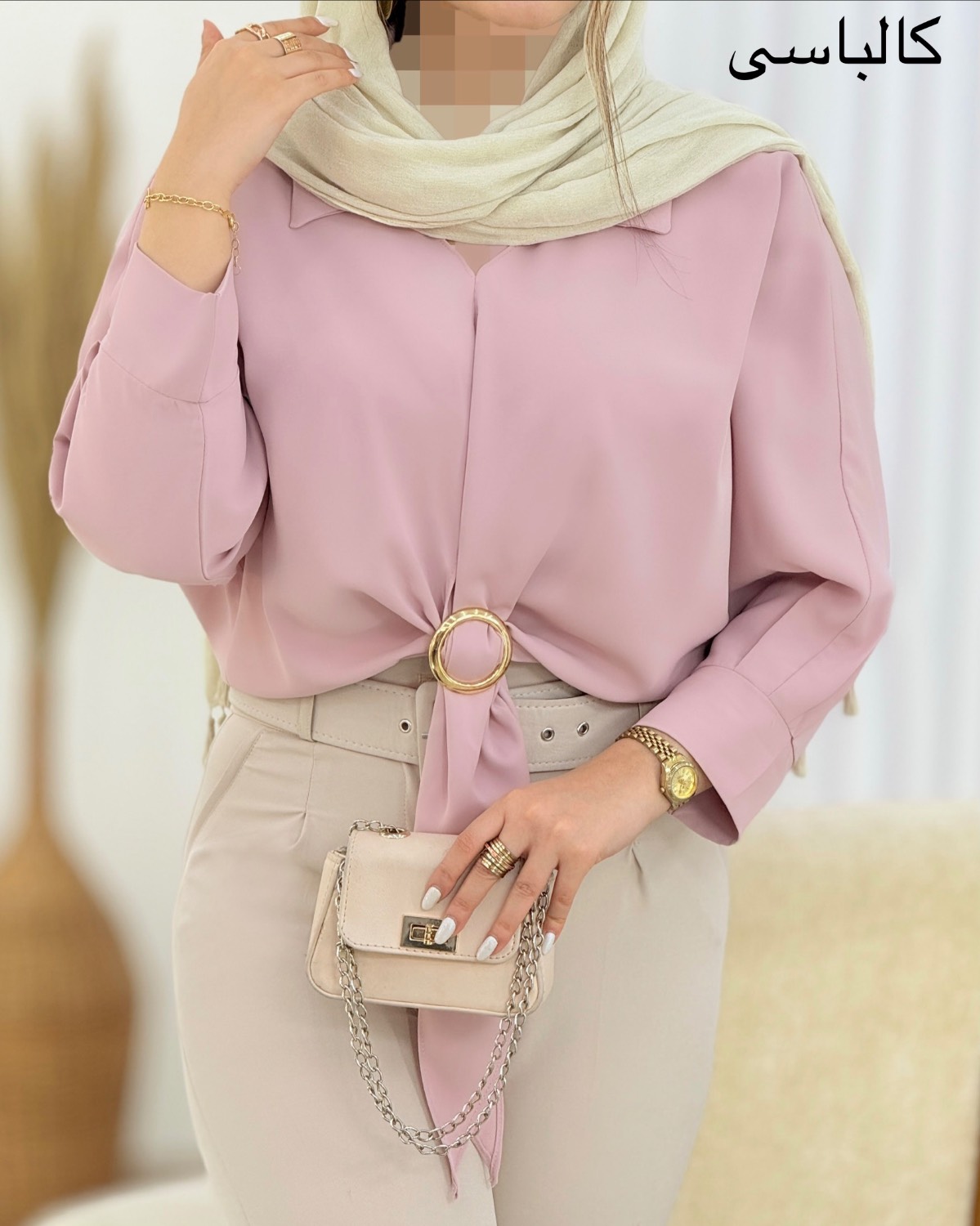شومیز الیزه گره‌ای تابستانی کد i645