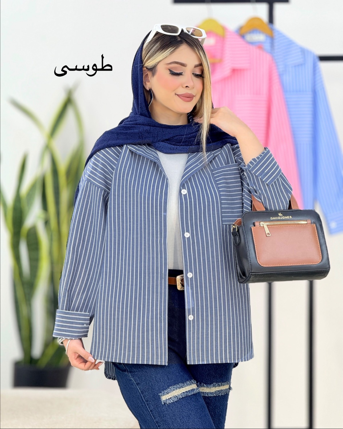 مانتو شومیزی راه راه کد i466