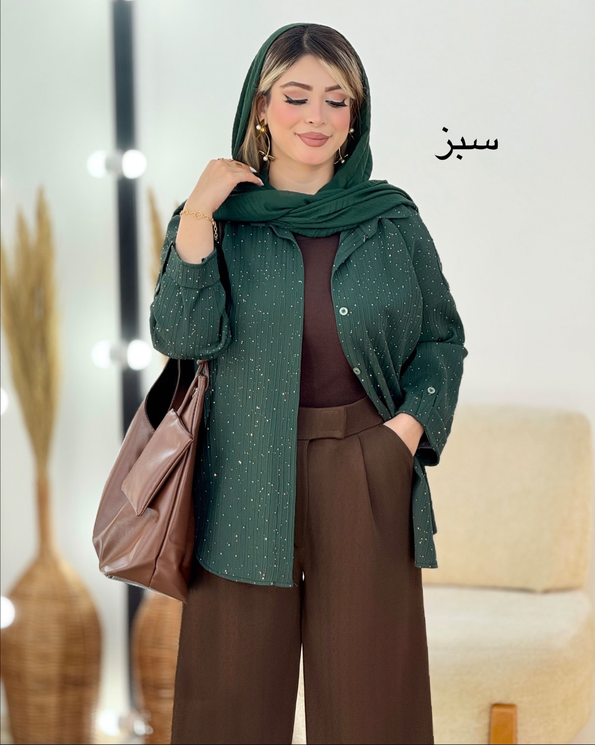 مانتو نگینی هلال‌دار آیوا کد i499