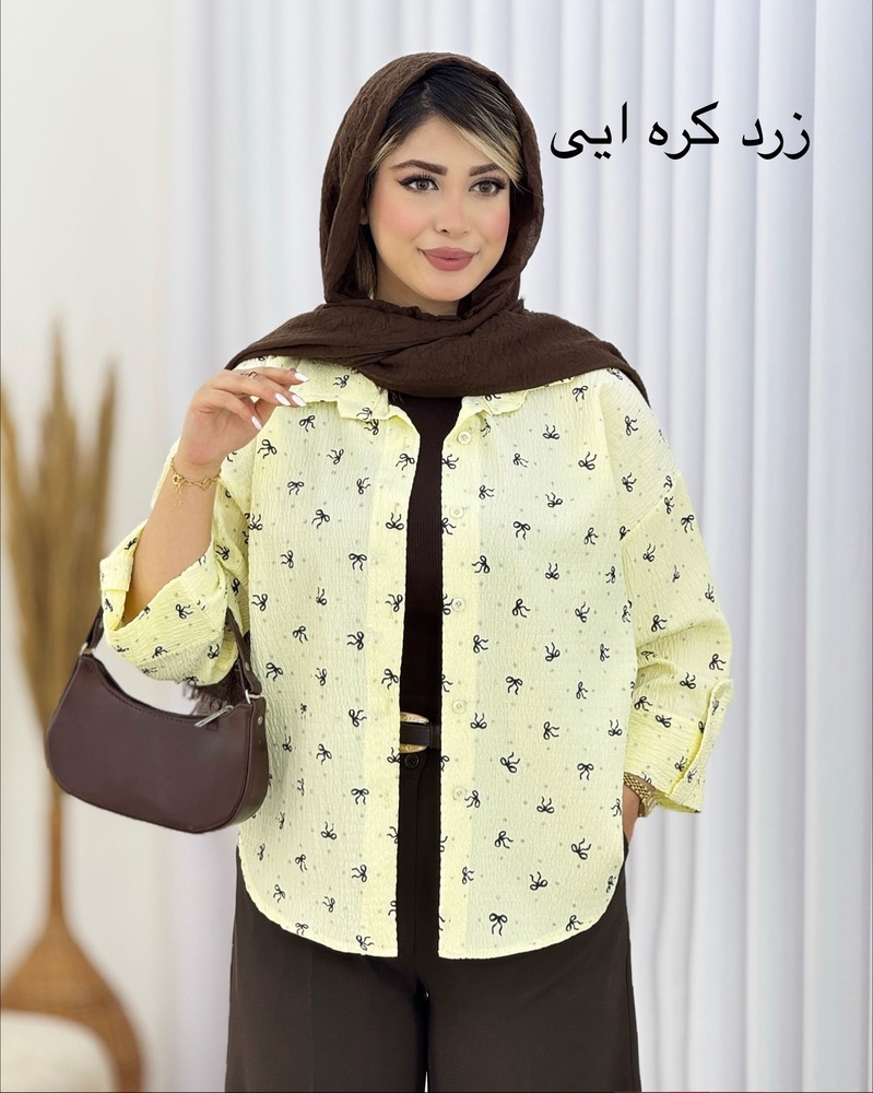شومیز پاپیون لمه‌دار کد i631