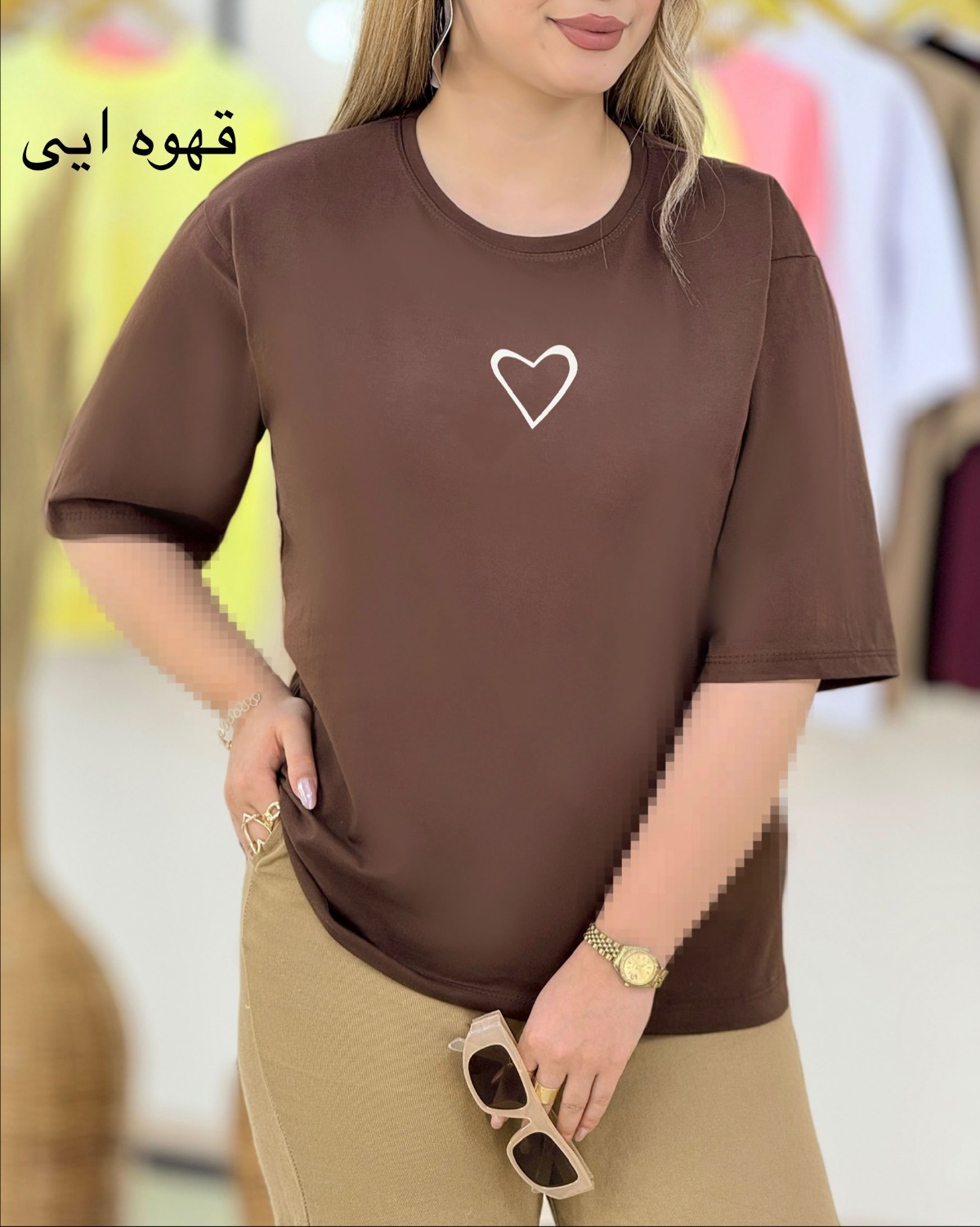 تیشرت باکسی قلبی کد i457
