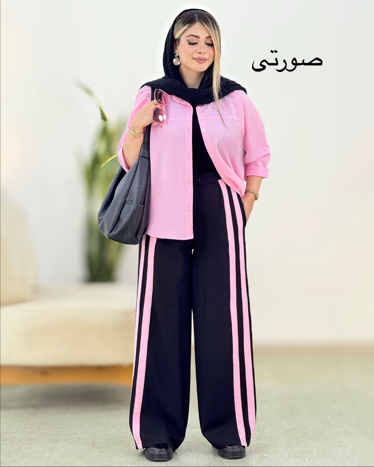 ست شومیز و شلوار دو خط کد i426