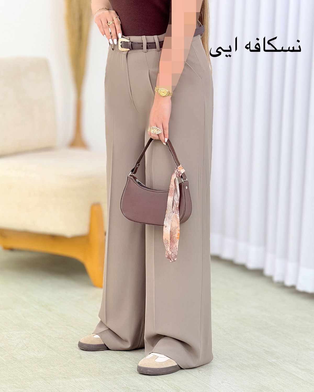 شلوار کرپ فول بگ کد i492