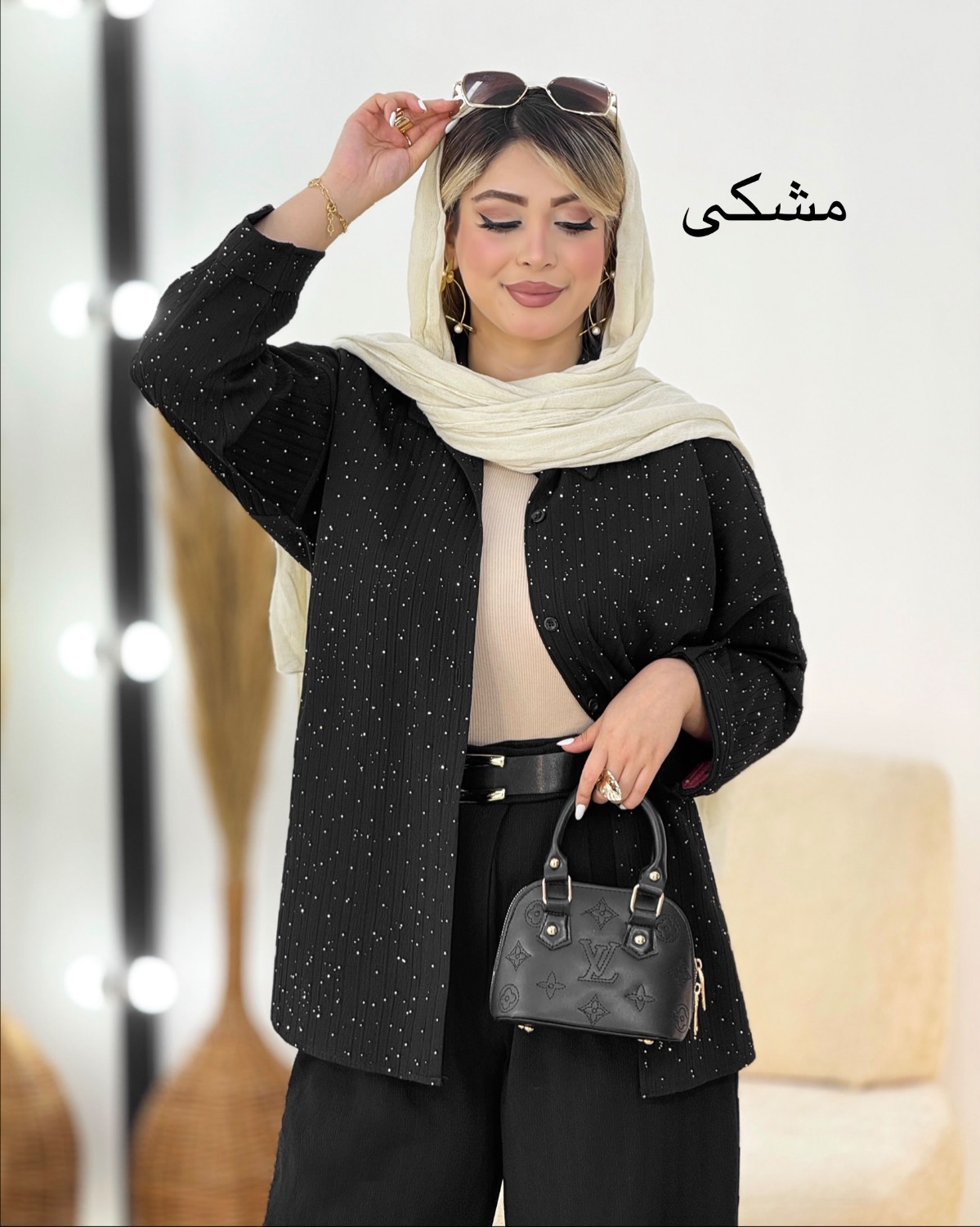 مانتو نگینی هلال‌دار آیوا کد i499