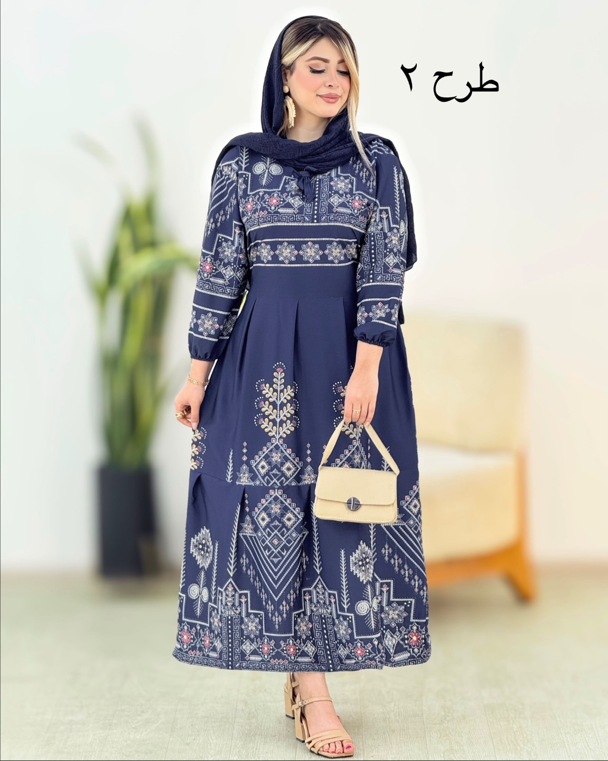 پیراهن ساحلی چاپی بوگاتی کد i439