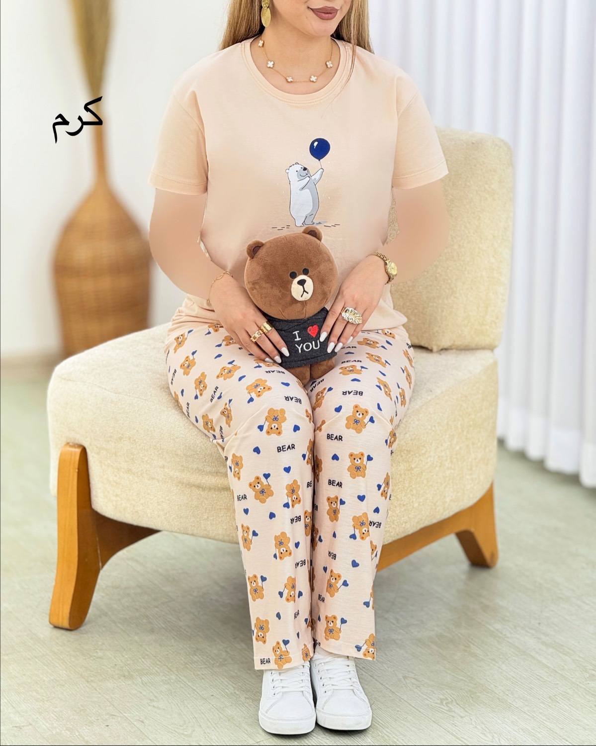 تیشرت و شلوار راحتی طرحدار کد i587