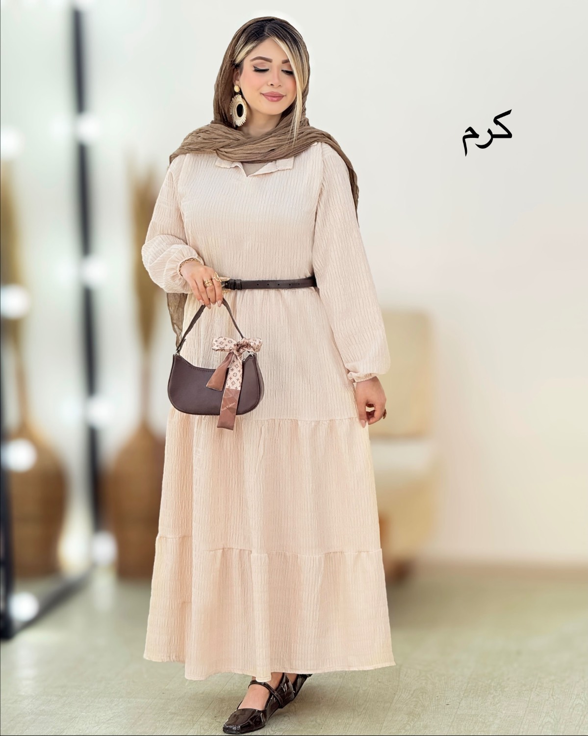 پیراهن طبقه‌ای چین‌دار کد i484