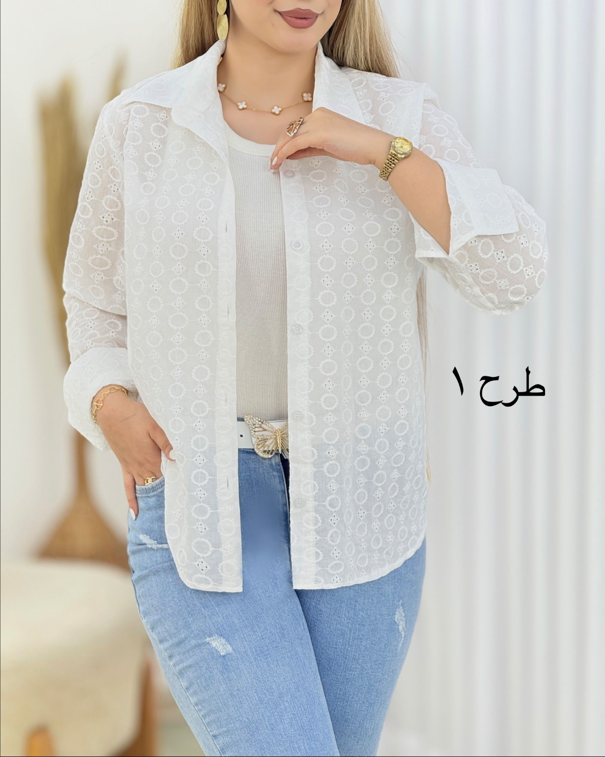 مانتو لینن سوزن دوزی کد i608
