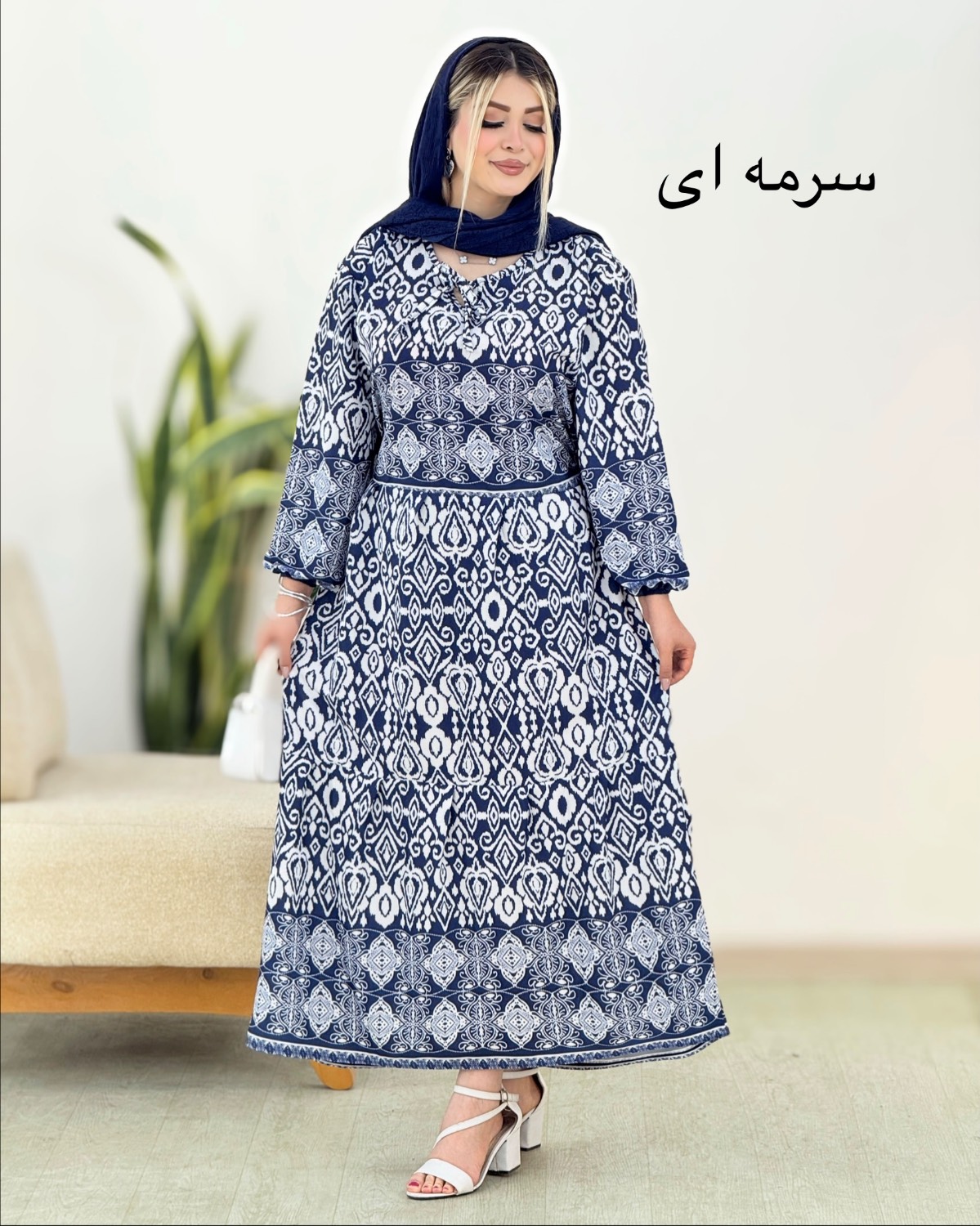 پیراهن ساحلی بوگاتی چاپی کد i406