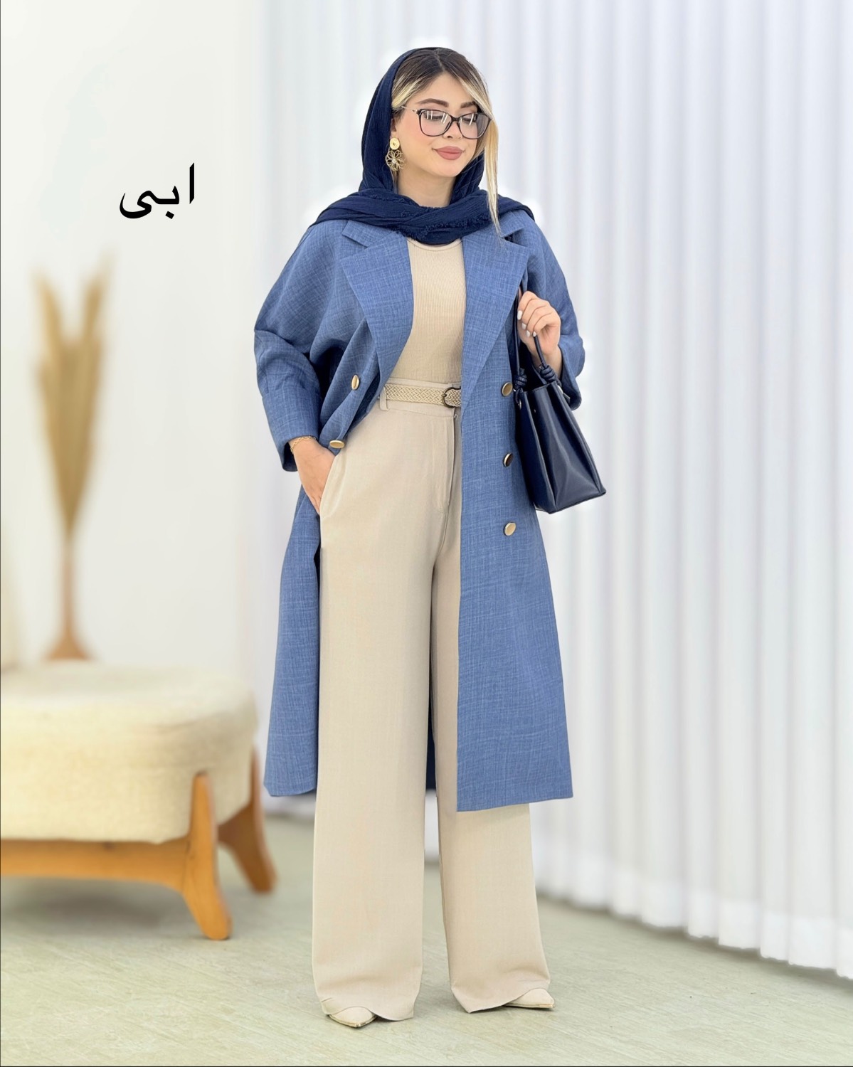 مانتو بلند دکمه نما کد i617