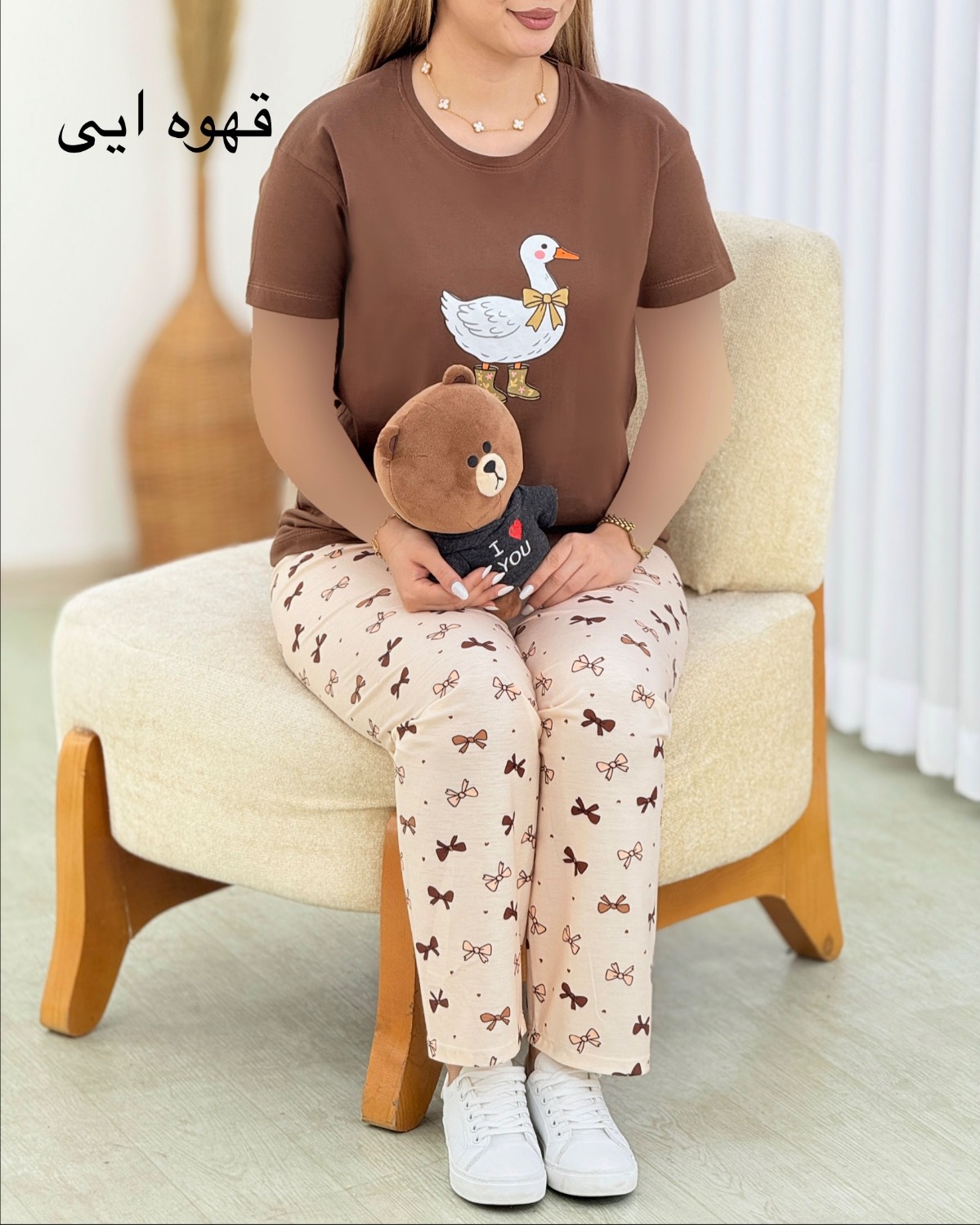 تیشرت و شلوار راحتی طرحدار کد i587