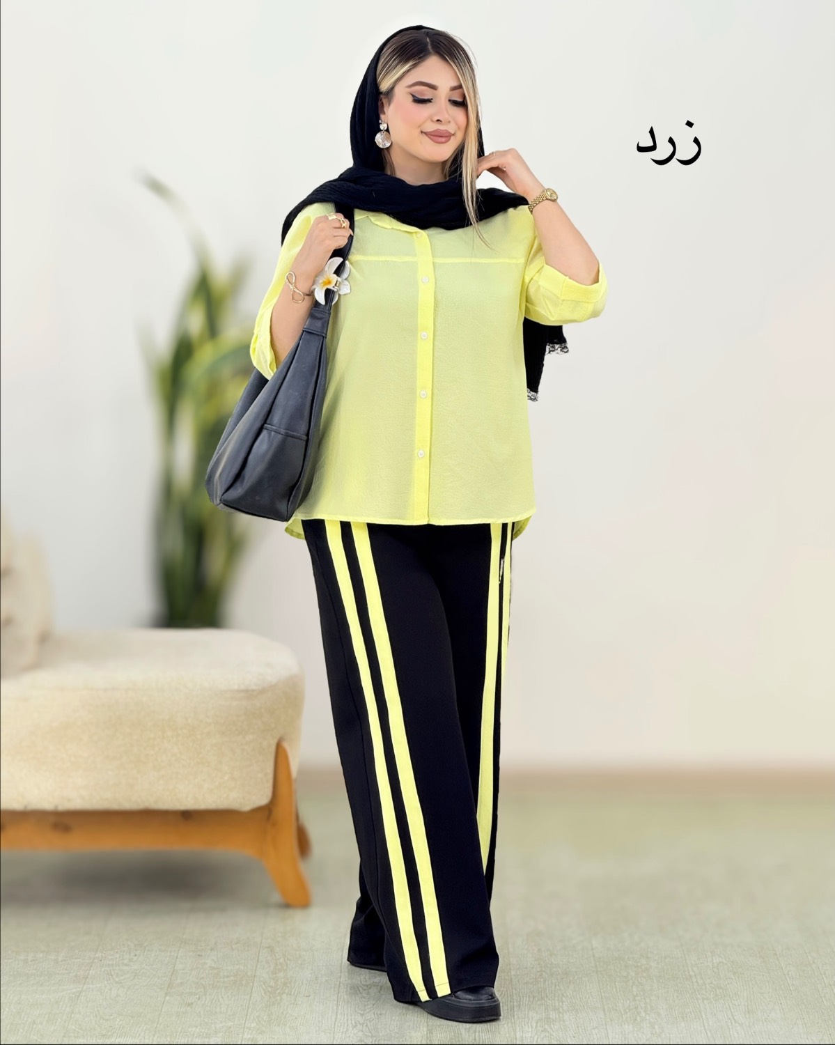 ست شومیز و شلوار دو خط کد i426
