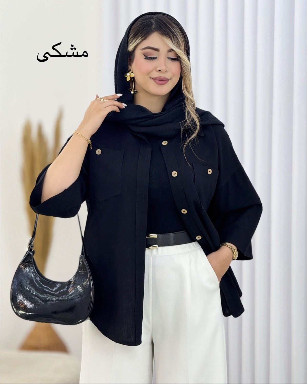 شومیز لینن شست شده کد i434