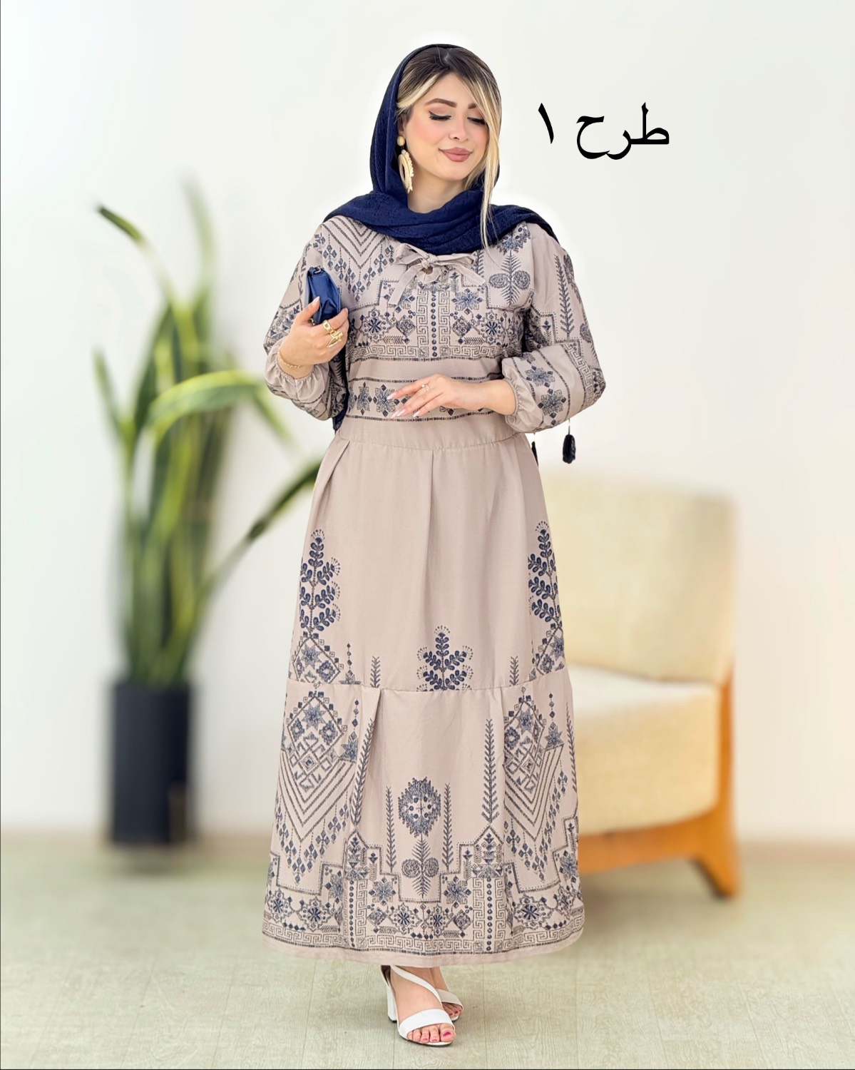 پیراهن ساحلی چاپی بوگاتی کد i439