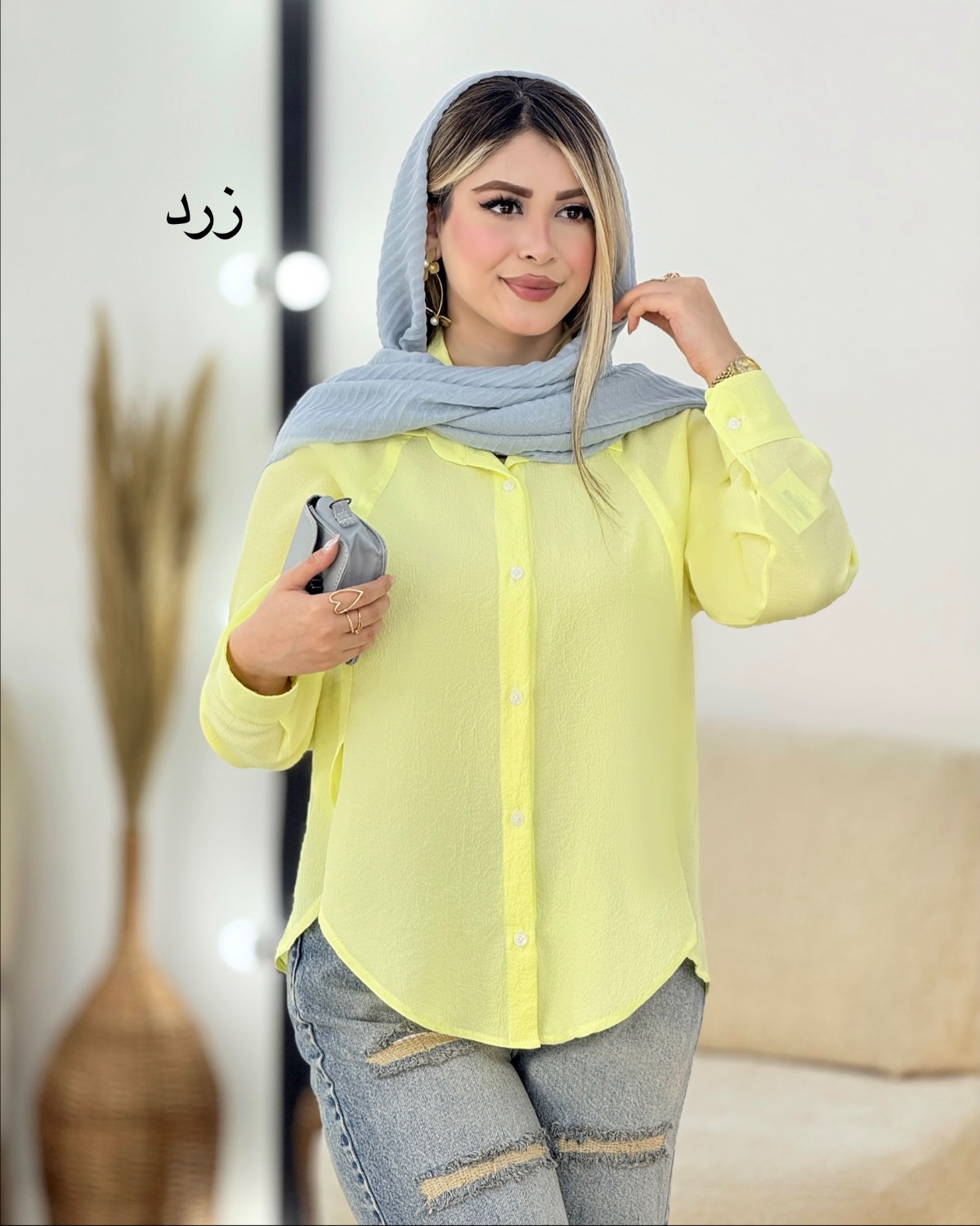 شومیز ینزی پشت پیل چاکدار کد i443