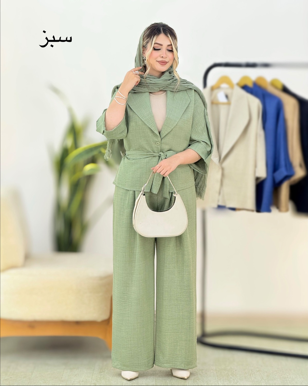 ست شومیز و شلوار پاگون‌دار شانتون کد i414
